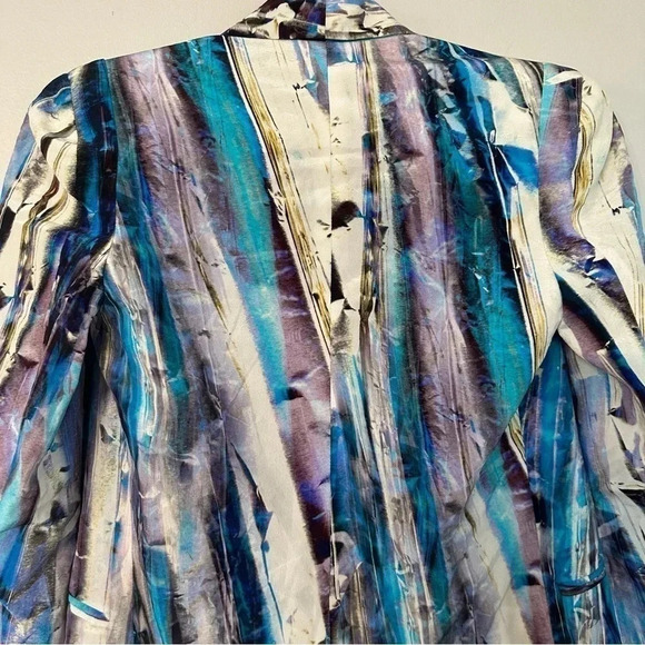Rebecca Minkoff Becky Blazer Silk w/ Shawl Collar and Light Shoulder Pads Sz sm - Picture 7 of 15